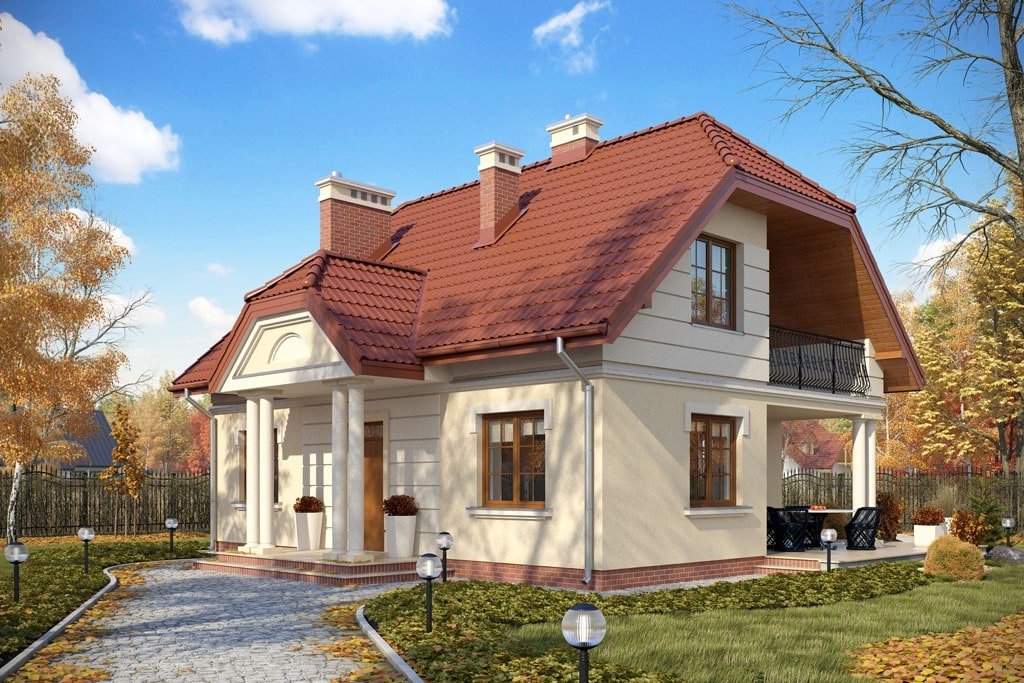 Монтаж полувальмовой крыши двускатной