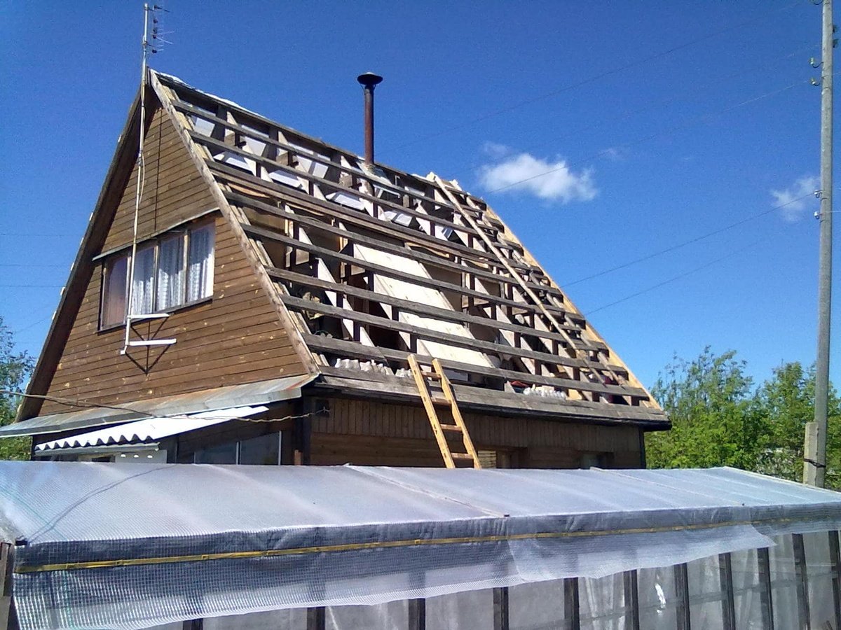 Замена крыши в частном доме
